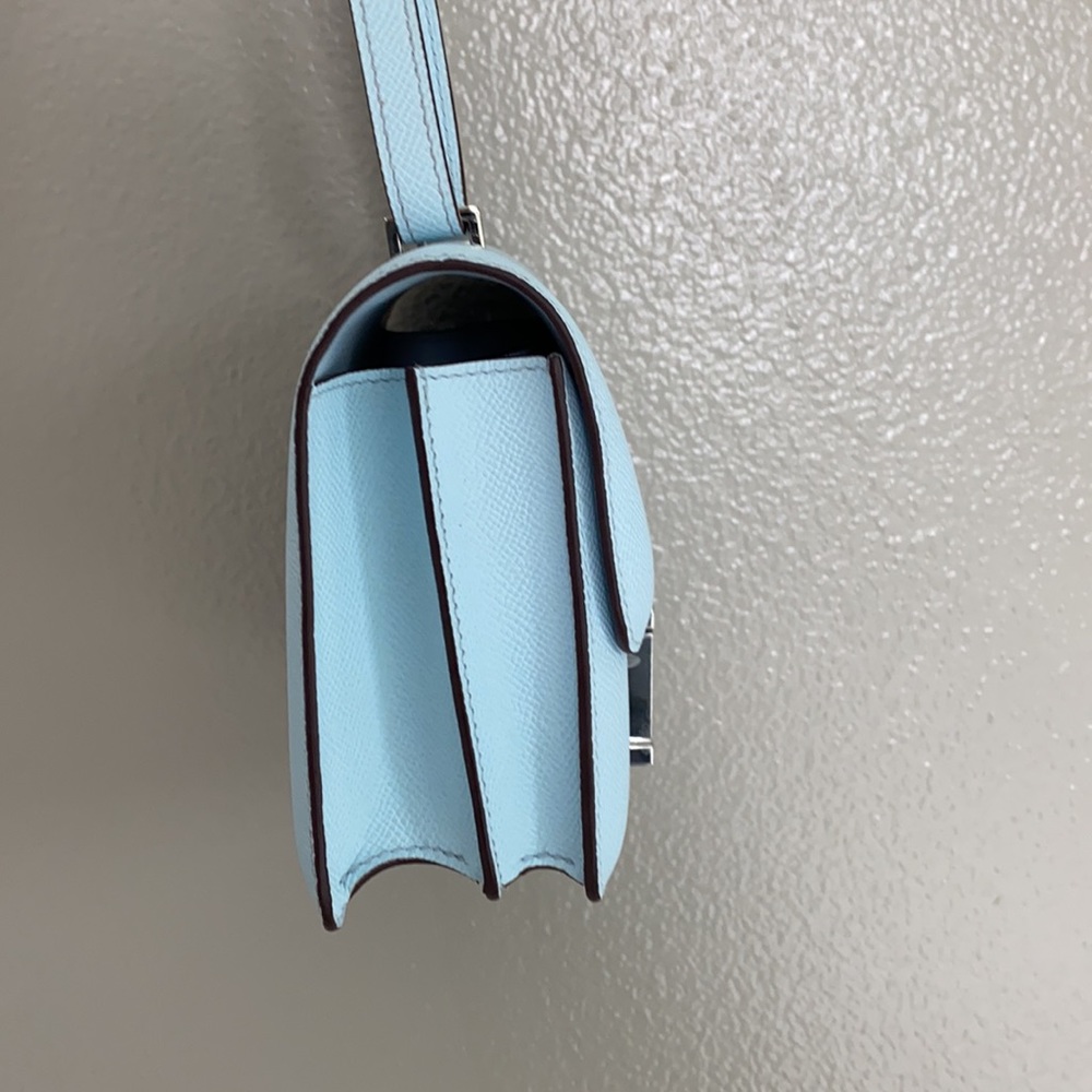 SOLD Mini Constance 18 Bleu Brume Epson Hermès bag - Picture 9 of 15